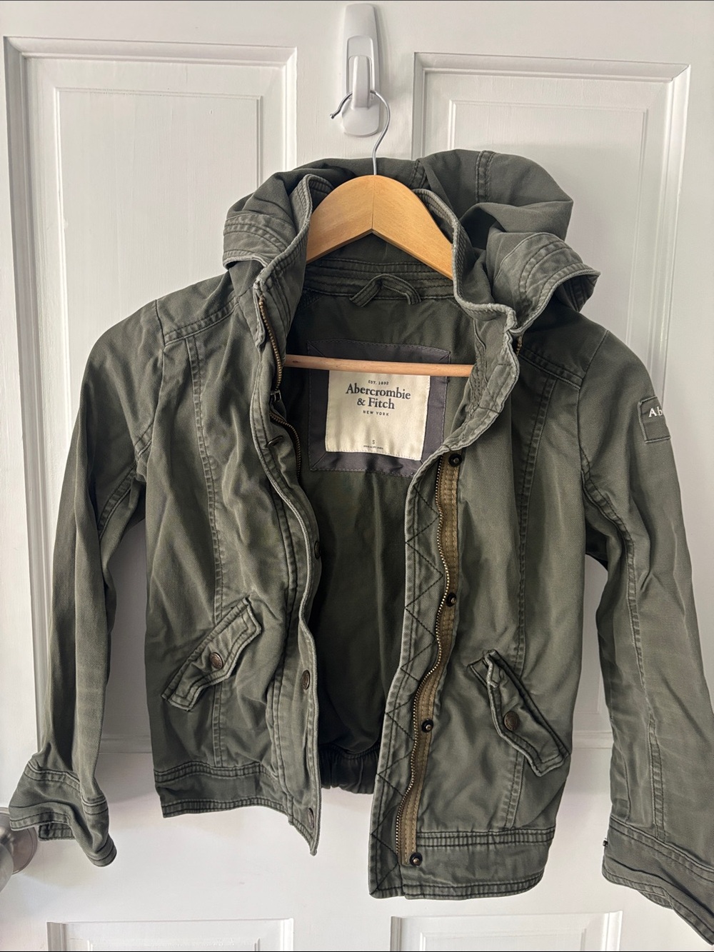 Abercrombie & Fitch Women’s Hooded Field Jacket - Olive